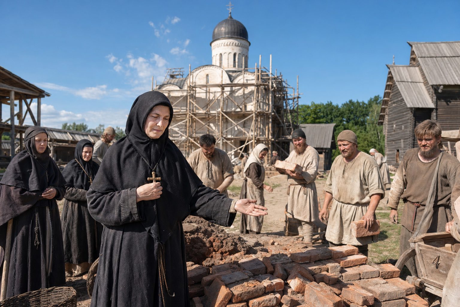 Photo-realistic image, Life of the Blessed Euphrosyne, by the Polotsk Iumeni, Orthodox calendar, 2026-06-05, saint_life Photo-realistic image, Life of the Blessed Euphrosyne, by the Polotsk Iumeni, Orthodox calendar, 2026-06-05, saint_life